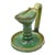 Antique Green Moroccan Judaical Ceramic Oil Lamp For Sale