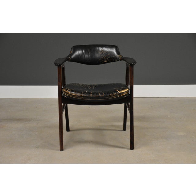 Mid 20th Century Danish Modern Rosewood Arm Chair by Erik Kirkegaard For Sale In Boston - Image 6 of 12