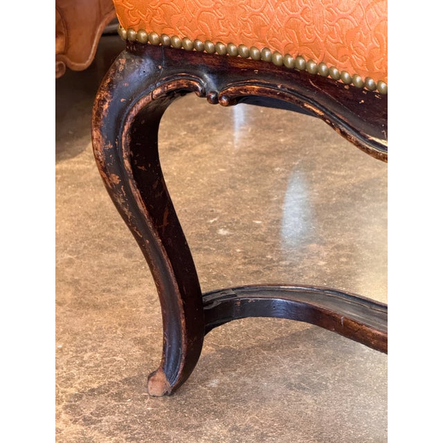 18th Century Italian Walnut Settee With Scrolled Arms For Sale - Image 9 of 13