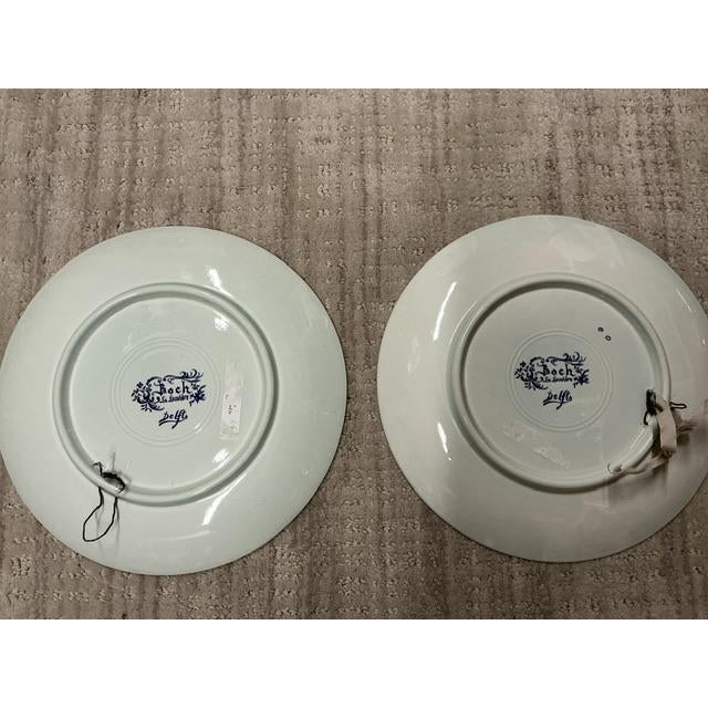 Delft 1950s His and Hers Delft Plates - a Pair For Sale - Image 4 of 4