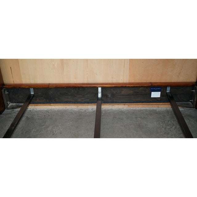 European King Bed Frame in Hand-Dyed Brown Leather from Ralph Lauren For Sale - Image 15 of 18