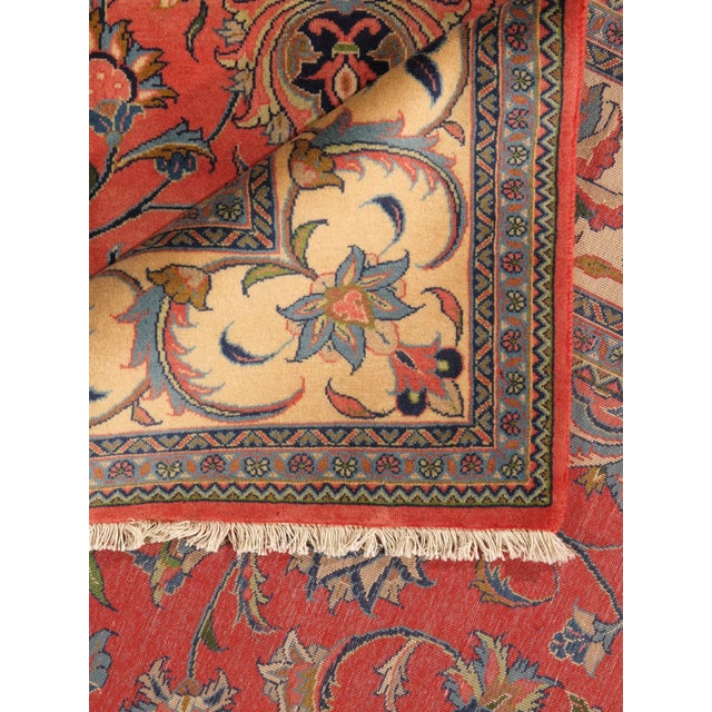 Antique Persian Mahal Rug 8'1" X 11'1" For Sale - Image 4 of 4