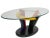 Memphis Style Oval Coffee Table with Black Marble Base, circa 1980 For Sale - Image 9 of 12
