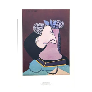 1980s "Le Chapeau de Paille au Feuilage Bleu" Lithograph After Pablo Picasso
