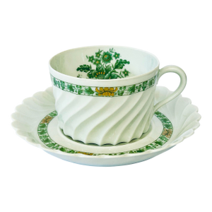1960s Calais Haviland Limoges Flat Cup & Saucer Set