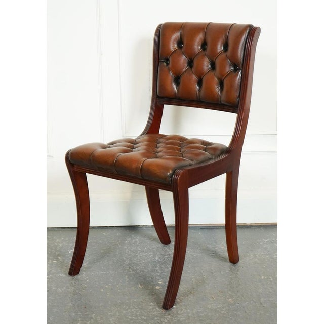Chesterfield Leather Dining Chairs, Set of 6 For Sale - Image 6 of 16