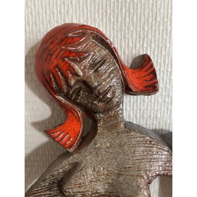 Belgian Ceramic Wall Mermaid, 1970s For Sale - Image 8 of 9