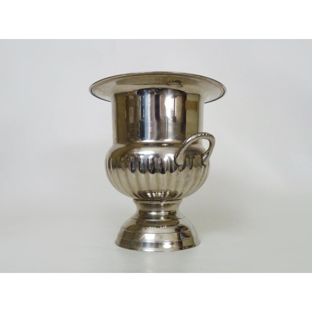 Vintage Medici-Shaped Champagne Bucket in Silver-Plated Metal, 1980s For Sale - Image 6 of 9