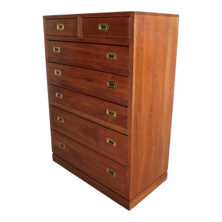 Ethan Allen Cherry Campaign Style Chest Model 27-5004 Finish 237 For Sale