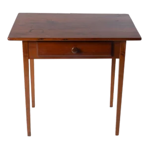 19th Century Tapered Leg Pine One Drawer Stand