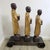 Set of Three Large Carved Gilt Thai Monks on Scroll Base, Late 20th Century For Sale In Raleigh - Image 6 of 14