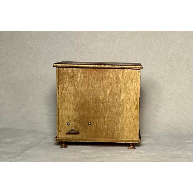 Gold Vintage Gold-Gilt Wooden Music Box Cabinet With Ballerina Paintings, Mid 20th Century For Sale - Image 8 of 12