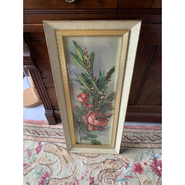 Vintage Catherine Klein Framed Lithograph Roses For Sale In Seattle - Image 6 of 12