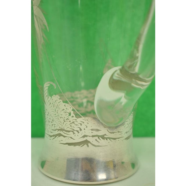 Mid 20th Century Sterling Sailfish Glass Cocktail Pitcher For Sale In New York - Image 6 of 6