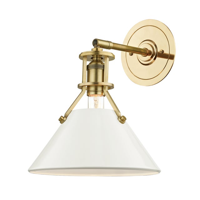 Designed by Mark D. Sikes for Hudson Valley Lighting The Classics Collection Material: Brass 9.5 W x 9.5 D x 11.75 H