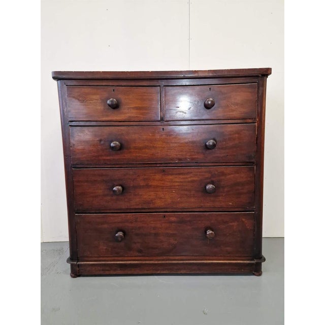 Large Antique Chest of Drawers in Mahogany For Sale - Image 8 of 8