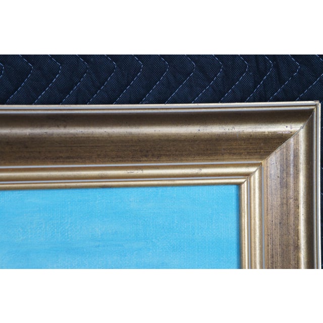 Late 20th Century The Flamingoes After Henri Rousseau Tropical Oil Riverscape Painting Framed For Sale - Image 9 of 12