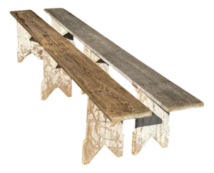 Bordeaux Winemakers Benches, France, 1950s, Set of 2