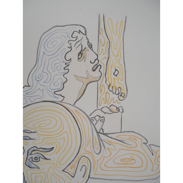 Jean Cocteau, Crucifixion, Mary Magdalene and Jean Evangelist, Lithograph For Sale - Image 4 of 7