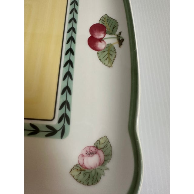 Villeroy & Boch 1950s Villeroy & Boch Serving 11.7"x 11.7" Platter "French Garden" Pattern Made in Germany For Sale - Image 4 of 11
