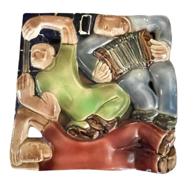 Ceramic Bas-Relief Sculptures by Rene Boschmans for Coceram, 1950s, Set of 4 For Sale - Image 7 of 18