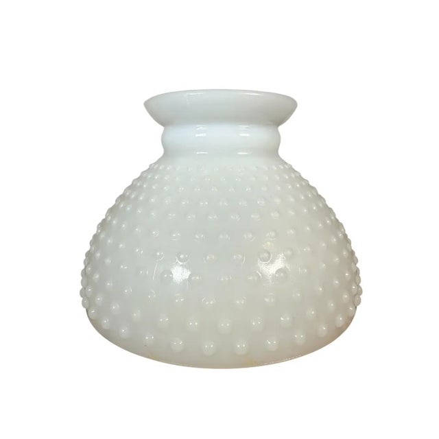 1960s Vintage Hobnail Milk Glass Lamp Shade - Fenton Milkglass - White 8 Inch Diameter Lampshade For Sale - Image 5 of 8