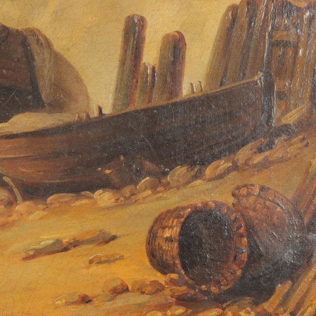 Lacroix, The Sale of Fresh Fish, Oil on Canvas, Framed For Sale - Image 8 of 12