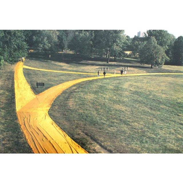 This striking photo offset print “Wrapped Walk Ways” by Christo documents one of the artist’s most iconic temporary...