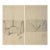 1930s Set of 2 Original French Art Deco Design Drawings-Pocketbooks, Purses, Documentation For Sale