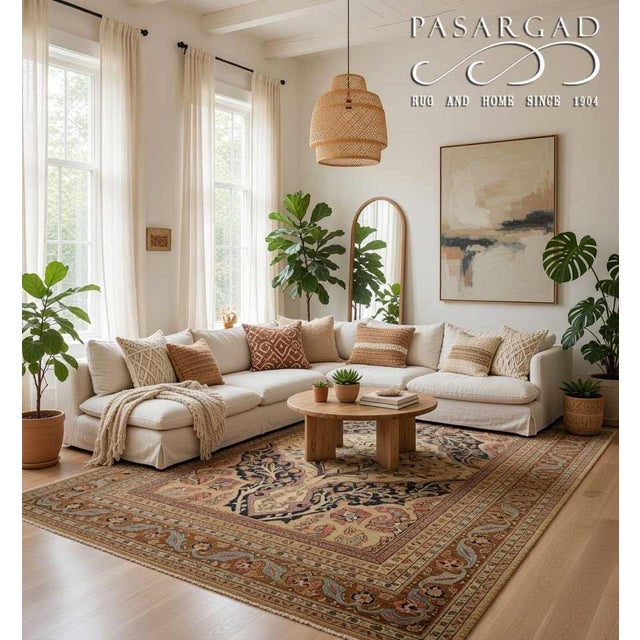 Pasargad DC Fine Hand Knotted Persian Antique Kermanshah Rug For Sale - Image 4 of 4