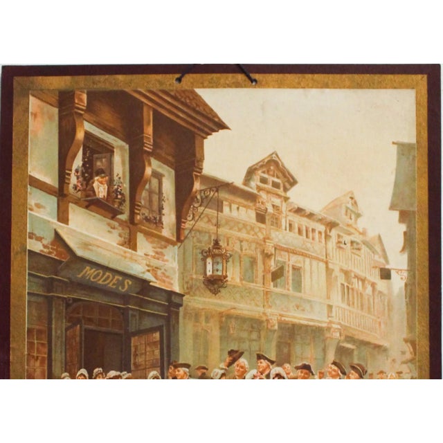 1892 Original French Lithograph,Market Scene Paris - Signed by the Artist, Alonso Perez For Sale - Image 4 of 4