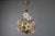 Hollywood Regency Hollywood Regency Style White Murano Glass Flower and Metal Chandelier, 1980s For Sale - Image 3 of 18