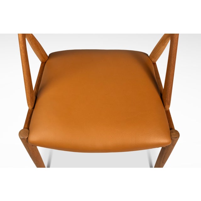 Set of Four (4) Mid-Century Danish Modern Model 31 Dining Chairs in Teak & Leather Attributed to Kai Kristiansen for Schou Andersen, Denmark, C. 1960s For Sale - Image 14 of 18