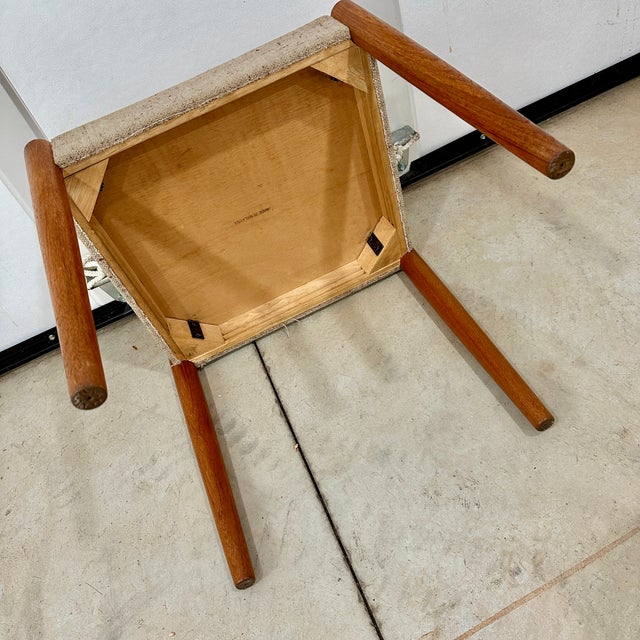 Niels Moller Mid Century Danish Style Teak Stool For Sale - Image 4 of 5