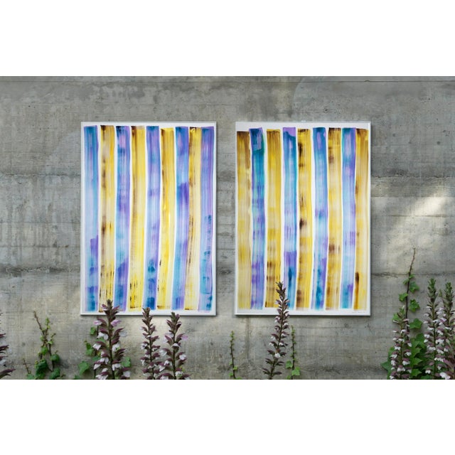 Contemporary 2021 "Refreshing Gelato Grid" Contemporary Pattern Acrylic Painting by Natalia Roman For Sale - Image 3 of 10