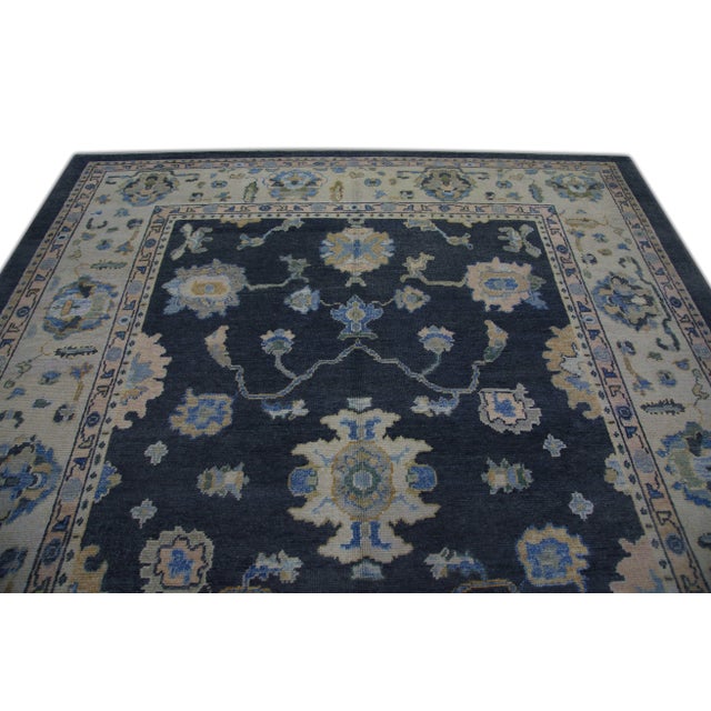 Turkish Modern Turkish Oushak Rug 8'4" x 10'7" For Sale - Image 3 of 6