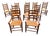 20th Century Clore Furniture Set of 10 Shaker Style Walnut Rush Seat Ladder Back Dining Chairs For Sale