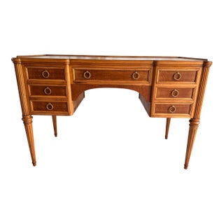 Mid-Century French Louis XVI Style Fruitwood Writing Desk or Vanity by John Widdicomb Co For Sale