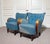 Blue Set of Art Nouveau Swedish Club Chairs, 1940s For Sale - Image 8 of 13