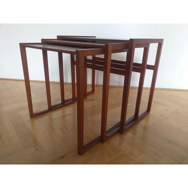 Teak Nesting Tables, Denmark, 1960s, Set of 3 For Sale - Image 9 of 10