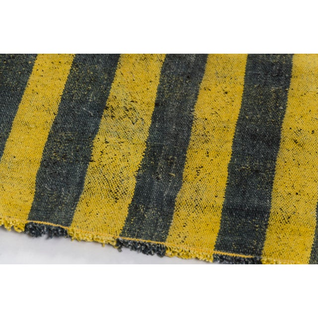 1960s Vintage Organic Stripe Kilim Rug For Sale - Image 5 of 10