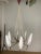 Chandelier from the 1950s, 6 lights, attributed to the manufacturer Stilnovo. Up to 250V (Europe/UK Standard).The wiring...