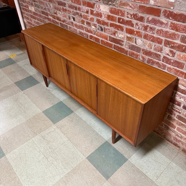 Brown Danish Modern Teak Credenza by Axel Christiansen for Aco Møbler c.1960s, Attributed For Sale - Image 8 of 11