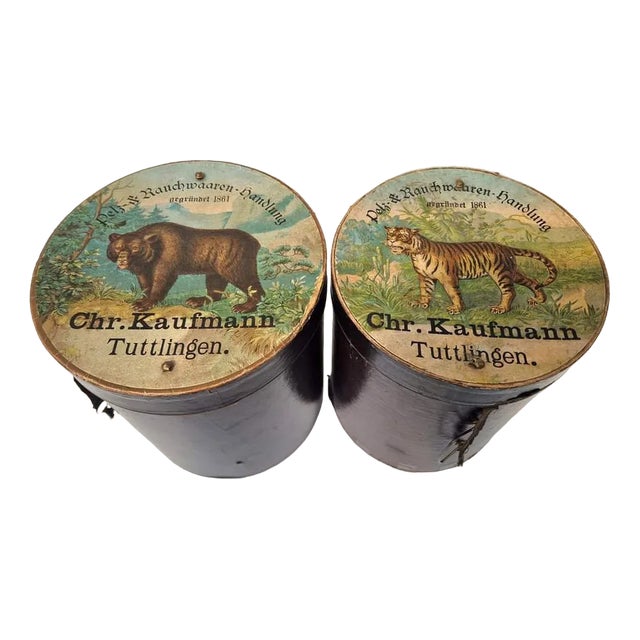 Muff Boxes, 1900s, Set of 2 For Sale