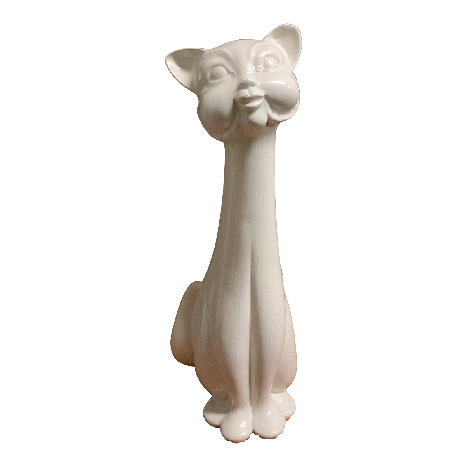 Large Italian Ceramic Cat Figure Chairish