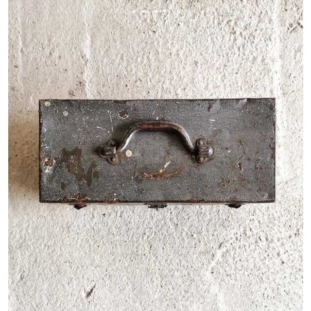 Gray Vintage Tool Box, 1920s For Sale - Image 8 of 12