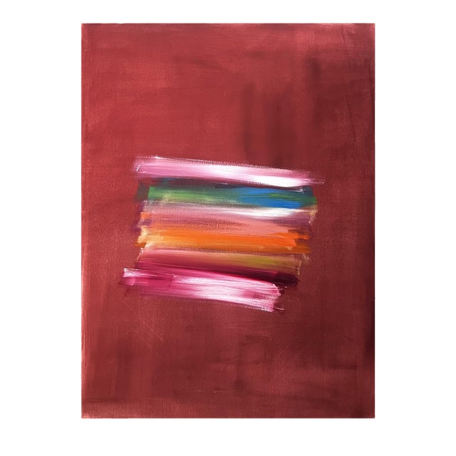 Contemporary Abstract Oil on Canvas "Rotten Peaches & Neon Saints" by Tommaso Fattovich For Sale