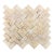 Ivory White Marble Honed 1" X 2" Herringbone Mosaic For Sale