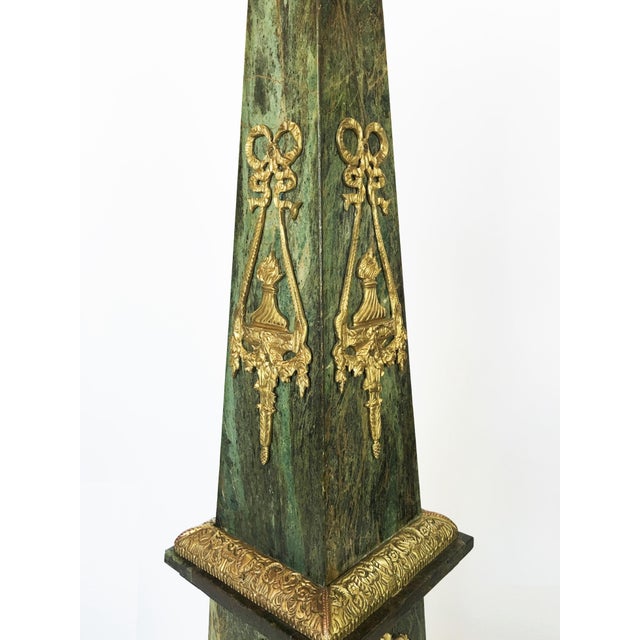 Mid 19th Century Ormolu Mounted Marble Obelisks - Pair For Sale - Image 5 of 8