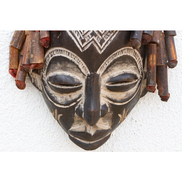 Carved African Guro Dream Weaver Mask For Sale In Los Angeles - Image 6 of 8